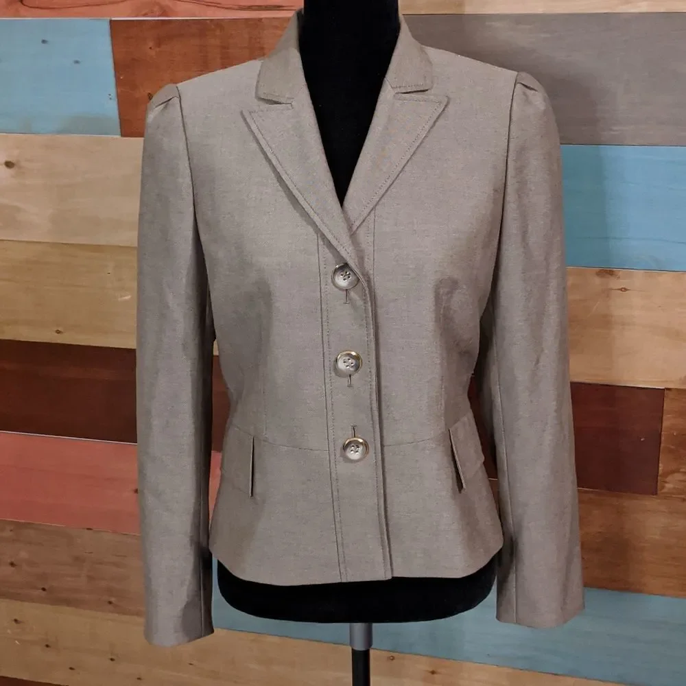 Size six tahari tan blazer